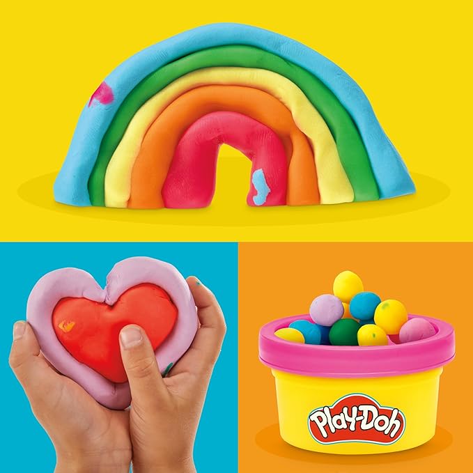 Play Doh Bulk Handout 42-Pack of 1-Ounce Modeling Compound Cans, Christmas Stocking Stuffer Gifts, Prizes, & Party Favors, Kids Arts & Crafts, Preschool Toys, Ages 2+ (Amazon Exclusive)