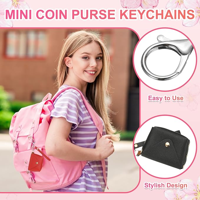 PATIKIL Coin Purse Keychain, Mini Cute Tote Bag Key Chain Earphone Pouch Coin Bag Keyring Purse Charm