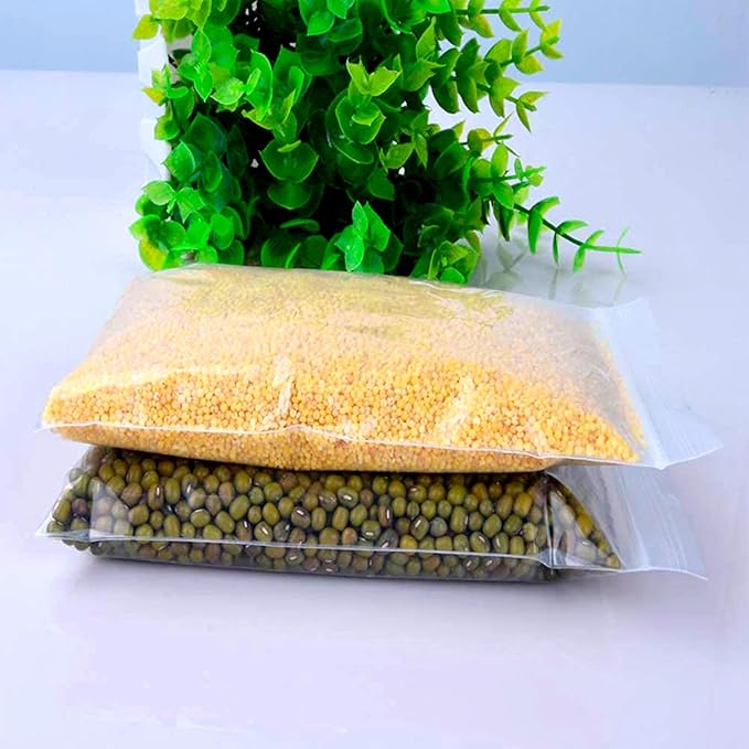 APQ Clear Plastic Reclosable Zipper Bags, 5 x 8 Inches. Pack of 100 Reclosable Plastic Bags with Zipper Closure. 2 Mil Plastic Jewelry Bags. Waterproof Reclosable Zip Bags for Industrial Use