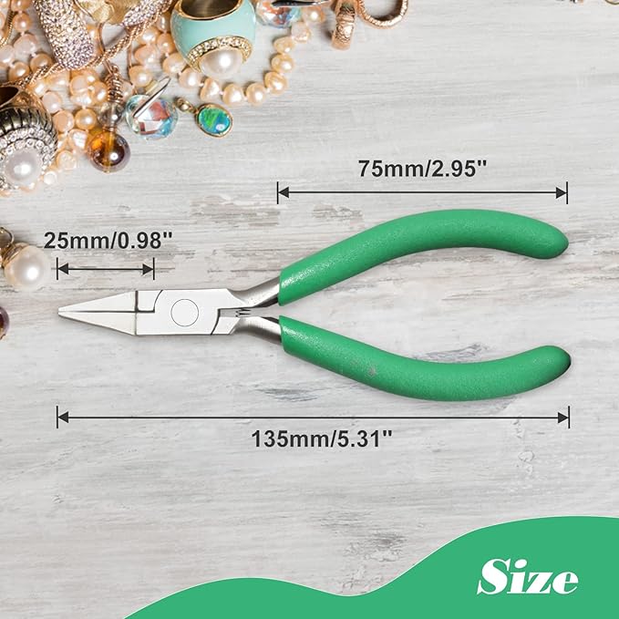 SPEEDWOX 5-Inch Flat Nose Pliers for Jewelry Making Smooth Jaw Mini Duck Bill Plier for Wire Wrapping Bending or Straightening Sheet Metal Bending Jewelry Making Tools Open and close Jump Rings