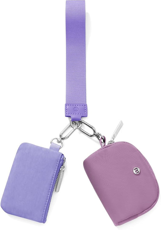 Mum's Memory Mini Zip Around Wristlet Wallet for Women Dual Pouch Wristlet Portable Wallet Coin Purse Mini Women Coin Pocket