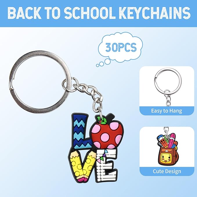 Keychains Bulk DIY Cute Keychain Charms Backpack Charms for Girls Backpack Keychains PVC Key Ring Party gifts