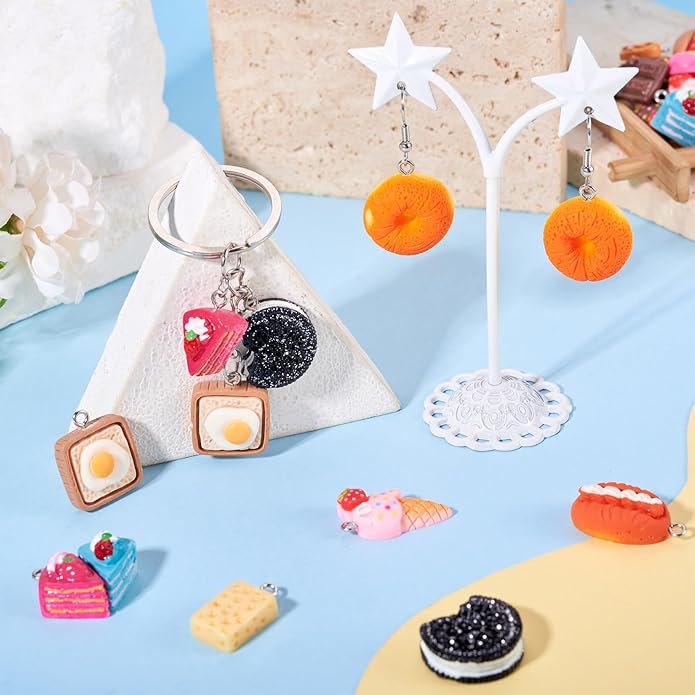 Craftdady Resin Plastic Miniature Food Snack Pendants Charms Ice Drink Juice Pendants Cute Bottle Fruit Keychain Charms Hang Ornament for DIY Craft Earring Bracelet Necklace Jewelry Making