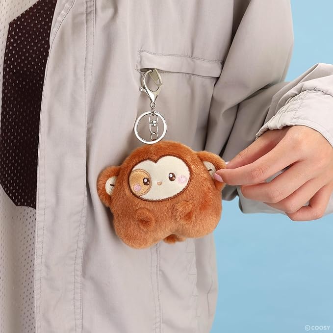 Anirollz Miniz Plush Charm Cute Stuffed Animal Keychain Kawaii Mini Bag Accessory Collectible Pocket Toy for Kids & Adults