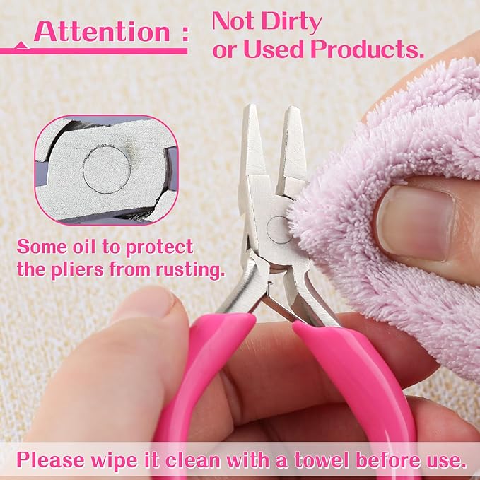 SPEEDWOX 3 Inch Duckbill Mini Flat Nose Pliers for Jewelry Making - Small Pliers, Smooth Jaw, Jewelry Tool