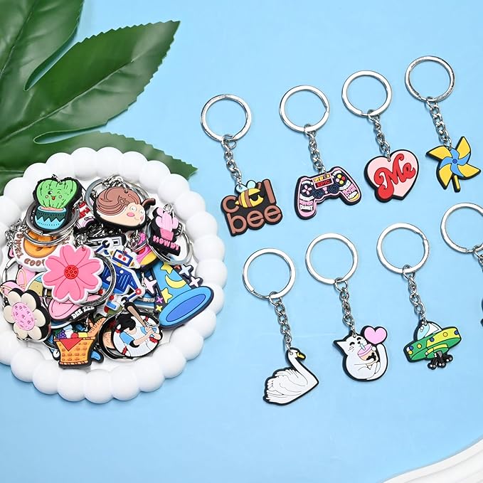 XHAOYEAHX Random Keychains Bulk,Cute Key Chain for Prizes Gifts Party Favors