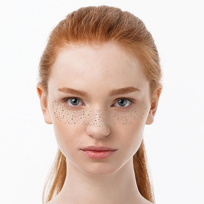 Fake Freckles Face Tattoo Star Glitter Freckles Sparkle Makeup Patches Face Glitter Speckles Patches for Women