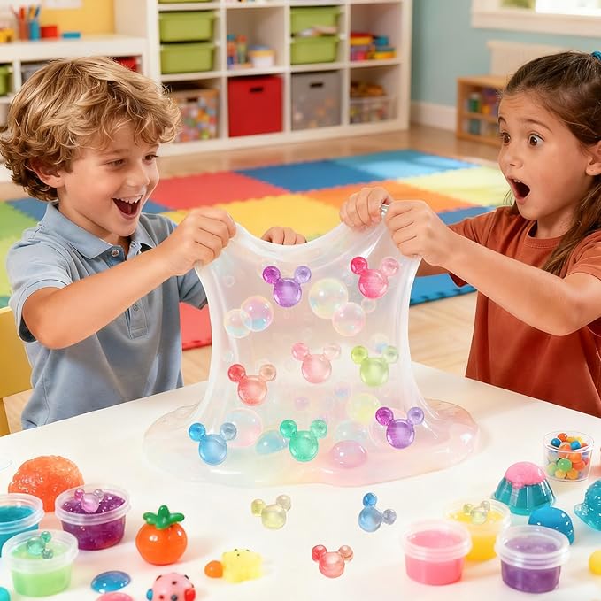 49Pcs Cute Slime Charms Bulk Set – Kawaii Accessories Flatback Resin Charms for Crafts, Mini Resin Animals Embellishments for Nail,Phone Junk Cases, Hairpins Scrapbooking& DIY Decoration (Gradient)