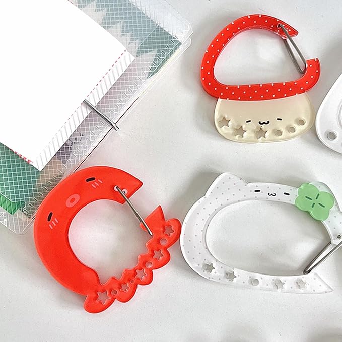 Carabiner Clip For Keys And Small Items Acrylic Pendant For Backpack Handbook Decoration Ita Bag Buckle Accessory Portable Bottle Holder
