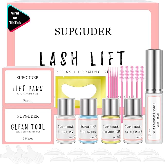 2026 Valentine's Day gift Lash Lift kit Eyelash perm kit,SUPGUDER Professional Eyelash Curling Lash Extension Set,Lash Lifting Tools Suitable for Salon