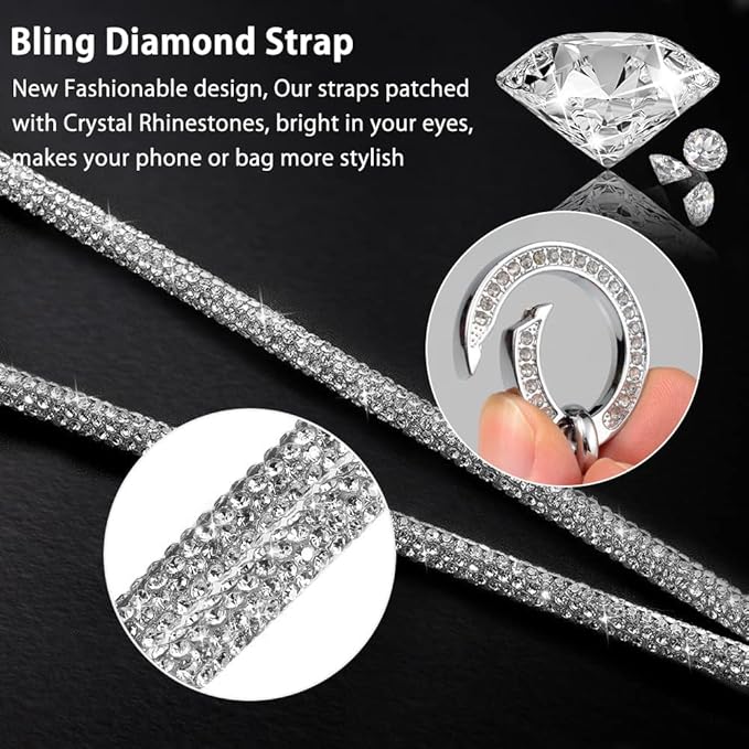 2Pcs Phone Crossbody Lanyard and Wrist Strap, Universal Cell Phone Lanyard Strap with 2Tether Tab