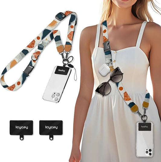 Phone Lanyard Crossbody, Abstract Art Cell Phone Strap for Around The Neck Adjustable, Anti Theft Cute Lanyard for iPhone Case ID Holder Keys Accessories Travel Essential