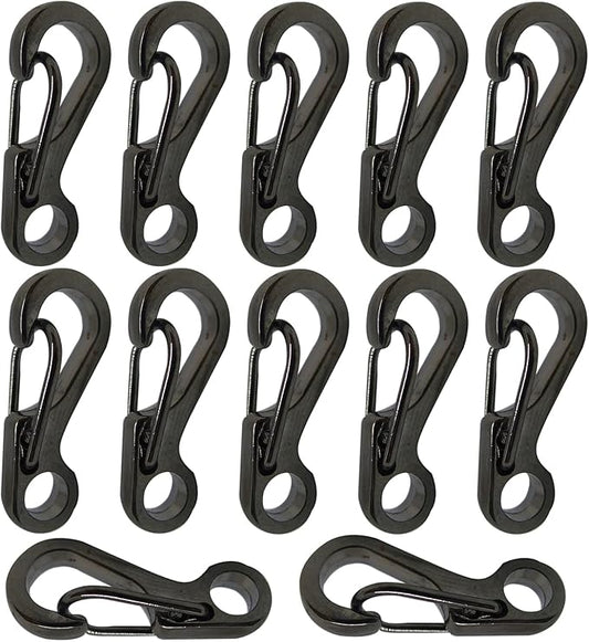 Mini Carabiner Clips with Metal Spring Wiregate Hook and Little Eye Hole for Keychain Backpack Clasps
