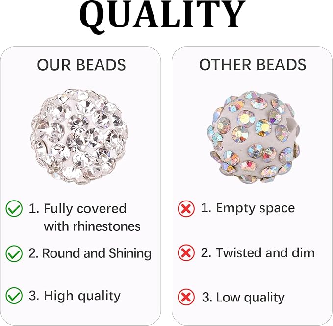 120pcs 10mm Rhinestone Beads for Jewelry Making, Orange Shiny Round Shamballa Disco Ball Beads Bulk, Sparkle Crystal Clay Christmas for Bracelet Baseball Necklace Earring Crafting and DIY