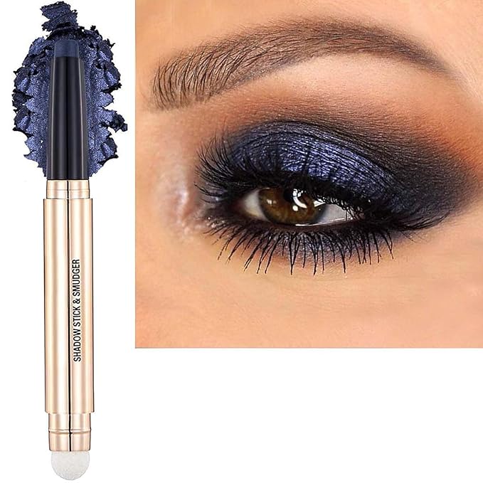 Eyeshadow Stick Eyeliner pencil Eye Makeup Cream Smooth Shimmer Eye shadow Primer Glitter Dark Light Matte Single Hypoallergenic Waterproof Long Lasting navy blue 12