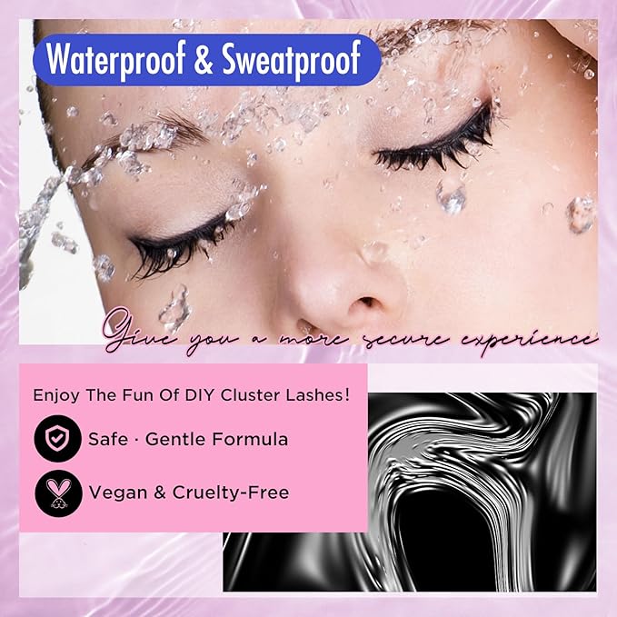 BEPHOLAN Lash Bond and Seal, DIY Eyelash Extension Bond & Seal, Lash Glue Mascara Infused with Biotin & Vitamin E–Super Strong Hold & Latex Free, Suitable for Sensitive Eyes, 0.30 oz