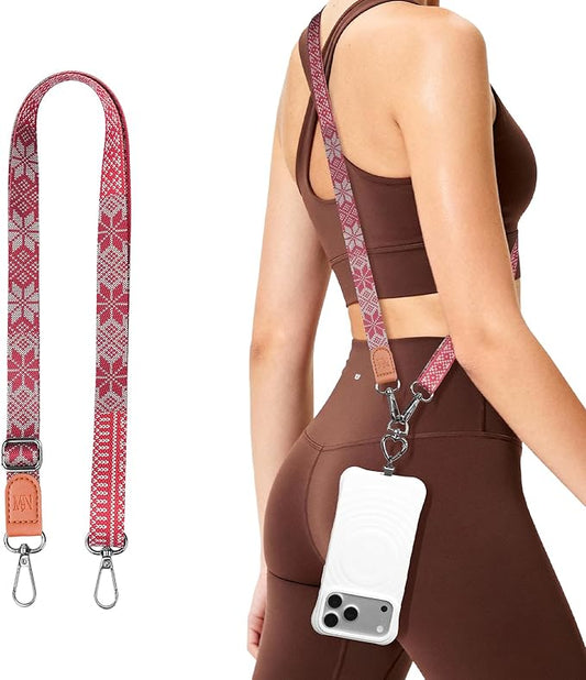 iWALK Colorful Phone Lanyard - Adjustable Anti-Lost/Thief/Drop Crossbody Strap, Compatible with iPhone & Android