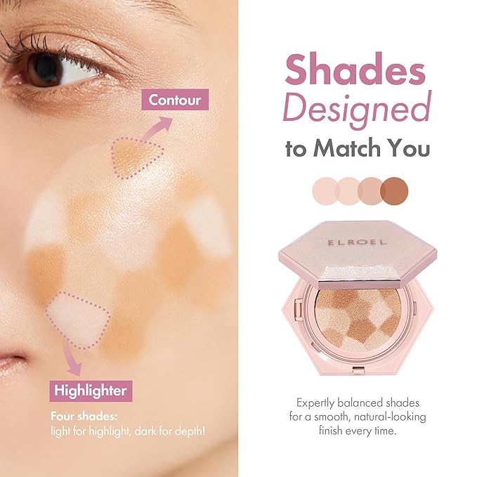 Blending Cushion 4-in-1 Korean Cushion Foundation with Italian Caviar, Collagen & Hyaluronic Acid - 12HR Long Lasting, Hydrating & Age-Defying Makeup Concealer 0.44 oz (#23 Natural Beige)
