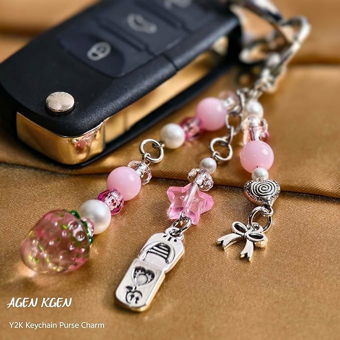 Novelty keychains Aesthetic Y2K Keychain Charms Stylish Keychains Accessories for Women Bag Purse Gifts