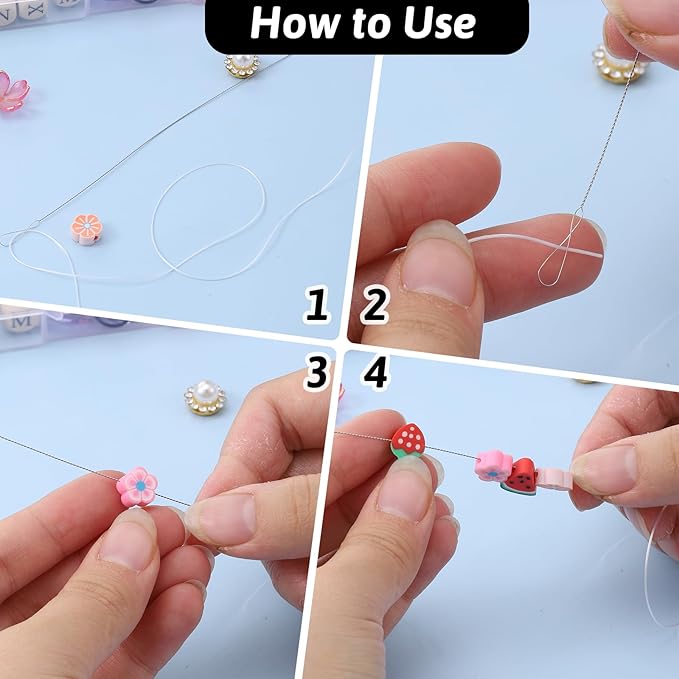 6 PCS Twisted Wire Bead Needles, 2 Sizes Bead Needles for Jewelry Making, Stainless Steel Twisted Wire Beads Needle for Jewelry Making, DIY Crafts(0.4mm, 0.5mm)