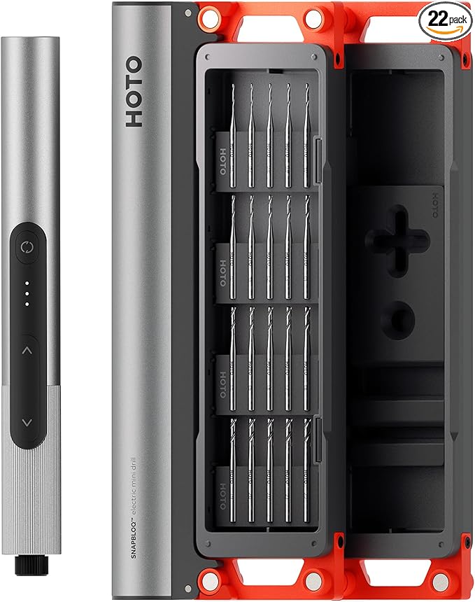 HOTO SNAPBLOQ™ D-A03 Electric Mini Drill Pen, Ultimate Cordless Portable Tool for Artists & DIYers, 3-Speed USB-C Rechargeable, Engraving Pen for Jewelry Making, PCB, Wood, Plastic, DIY Crafts