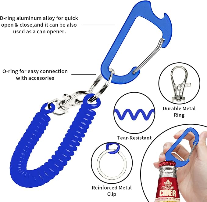Phone Lanyard - Anti Theft & Drop Protection for iPhone, Most Cell Phones - Black & Blue