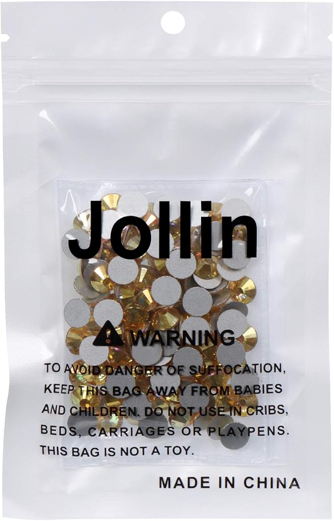 144 Pieces Flatback Rhinestones Glue Fix Crystal Glass Diamantes Gems for Crafting Nail Art Crafts Decorations Clothes Shoes 8.4 mm (ss40, Metallic Sunshine)