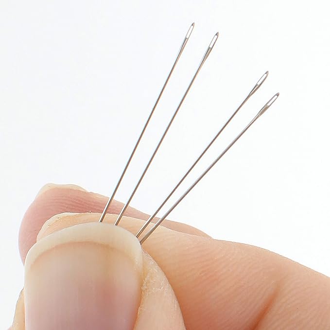 The Beadsmith English Beading Needles, Size 15, 4 Needles per Card, 12 Cards Per Box, Made in England, Use for Loom Weaving Beadwork, Off-Loom Stitching and Jewelry Making with Seed Beads