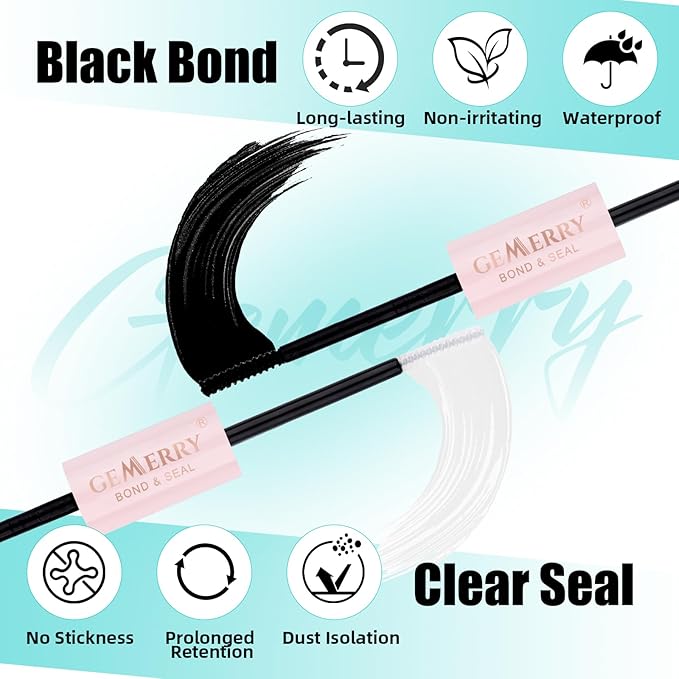 GEMERRY Lashes Clusters Kit Thick Lash Clusters 3 Styles 840Pcs Fluffy Lash Clusters Kit with Waterproof Bond and Seal Remover Tweezers for Beginners（30P+40P+50P）