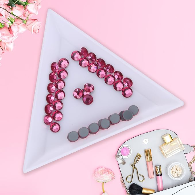 Jollin Hot Fix Crystal Flatback Rhinestones Glass Diamantes Gems 6.4mm(30ss 288pcs, Rose)