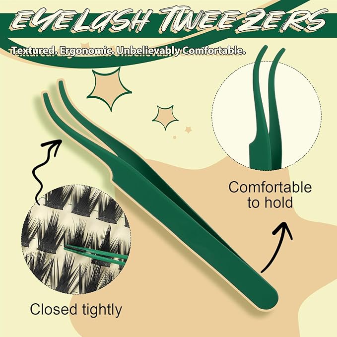 KEYYOU LASH Manga Lash Clusters Kit 8-18mm Eyelash Clusters Kit DIY Lash Extension Kit Natural Fairy Cluster Lashes with Lash Bond Seal Remover Applicator Soft Thin Band(MG02)