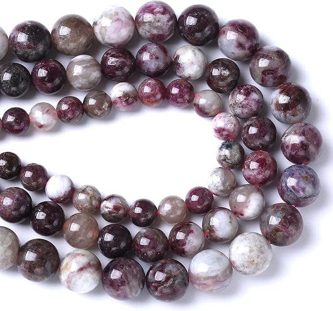 6MM 60PCS Natural Stone Colorful Tourmaline Gemstone Loose Beads for Jewelry Making DIY Bracelet Necklace 1 Strand