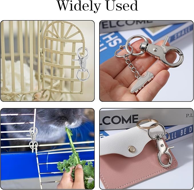 36PCS Trigger Snap Hooks 2.32'' x 0.82'' Heavy Duty Swivel Snap Hooks Metal Clasps Lanyard Clips Durable Trigger Snaps for Pet Cage Key Chains Dog Leash