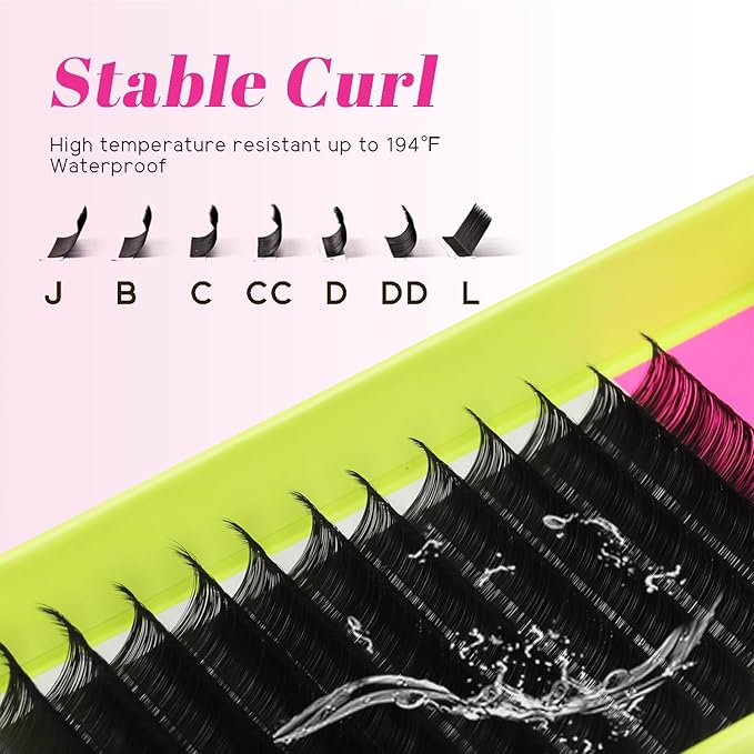 TDANCE Cashmere Lash Extensions Super Matte Black Classic Lash Extension 0.05mm Thickness CC Curl 10-17mm Volume Eyelash Extensions for Professional Salon Use(0.05-CC,10-17mm)
