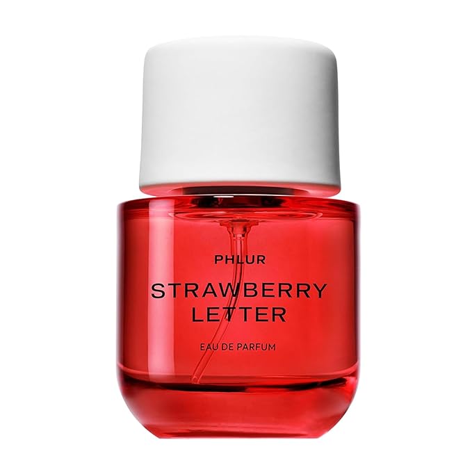 PHLUR Strawberry Letter Eau de Parfum - Full Size Perfume Spray - Strawberry Gourmand Fine Fragrance (50mL) | Full Size, for Women & Men, Fine Fragrance