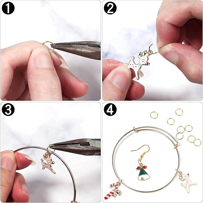 300 Pcs 10mm Open Jump Rings Gold Plated Jump Rings for Jewelry Making Single Ring Bulk for DIY Craft Earring Necklace Bracelet Pendant Choker Jewelry Making Findings and Key Ring Chain (Gold, 10mm)