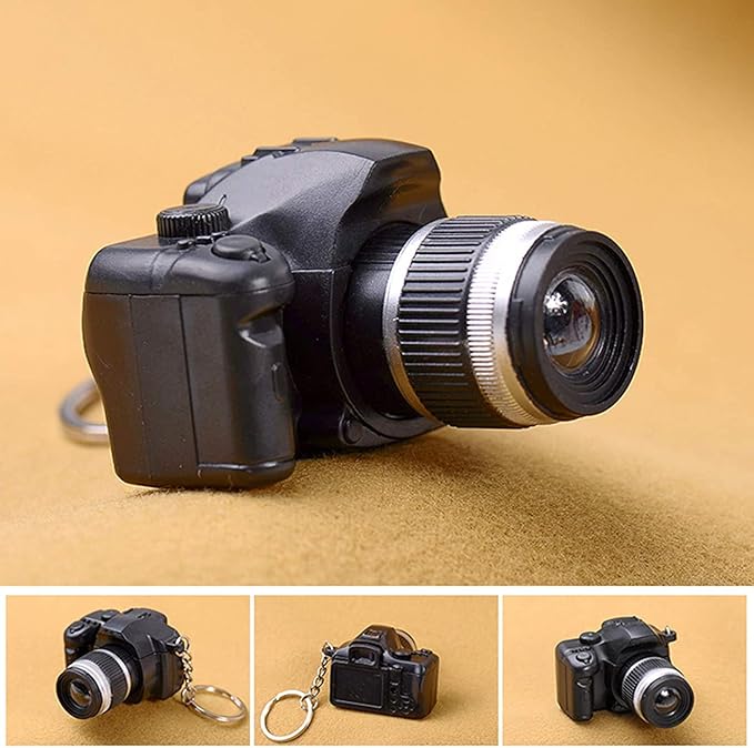 Cute Mini Camera Lighting Voice pendant Keychain Key ring Gift Decor, Car Keychain Accessories for Women Men