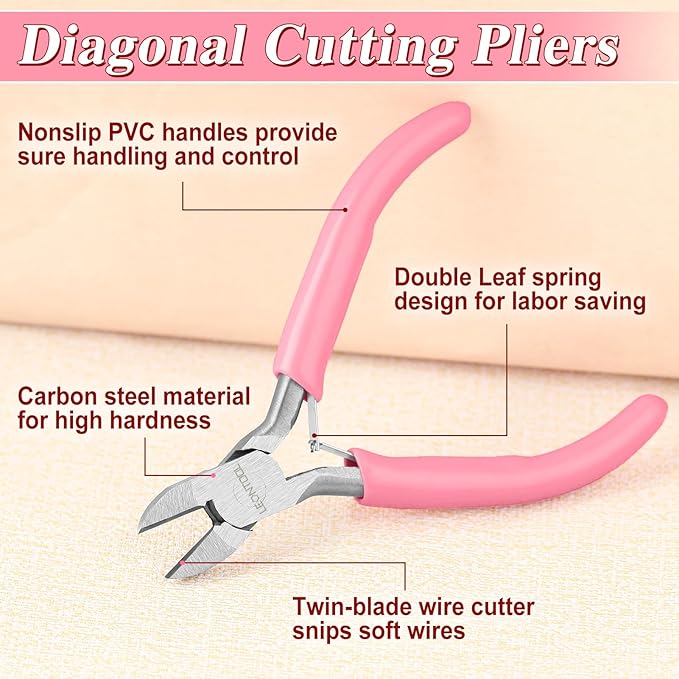 4-Inch Side Cutters for Jewelry Making Diagonal Cutting Pliers Wire Cutters Diagonal Side Cutting Pliers Mini Jewelry Making Tool Jewelry Plier for Wire, Zip Ties, Crafting