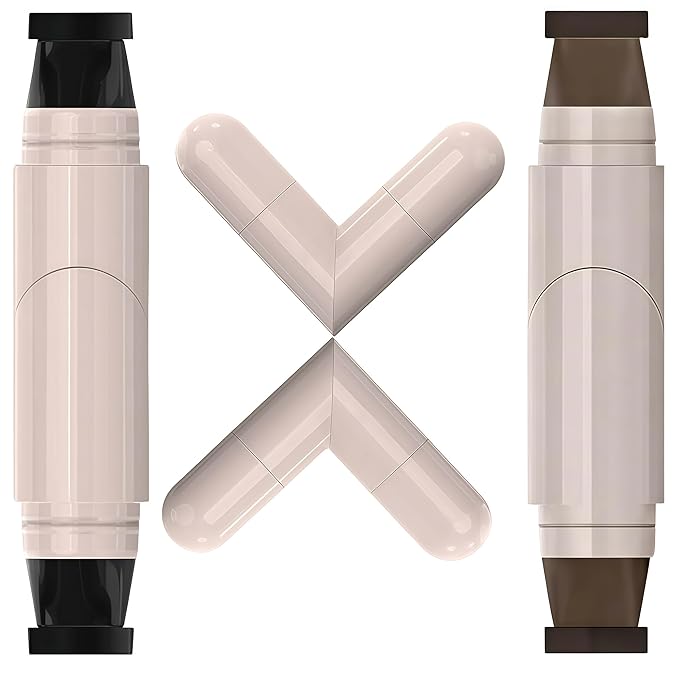 2 Pcs Gel Eyeliner Pencil Set, 2025 New Foldable Eyeliner Stamp for Perfect Wings, Waterproof Eyeliners Tool, Smudge Proof Eyeliners Pen for Beginners
