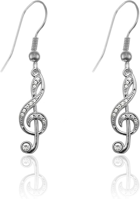 Inspired Silver - Silver Customized Charm French Hook Drop Earrings with Cubic Zirconia Jewelry