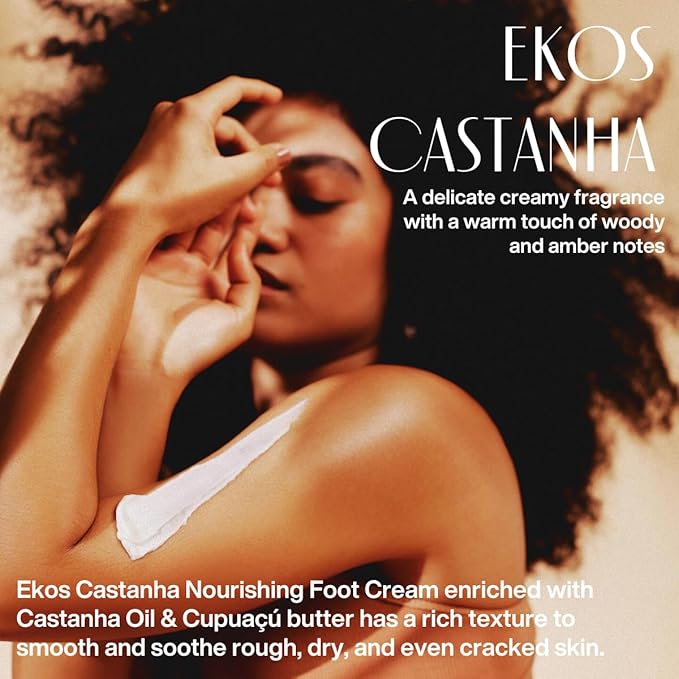 Natura - Brazil Nut Nourishing Foot Cream - Nourish & Soothe Dry Skin - Fast Absorbing - With Castanha Oil to Deeply Moisturize - Vegan & Cruelty-Free - 2.6 oz (75g)
