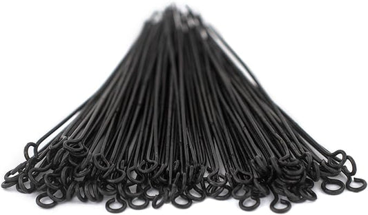 The Bead Chest Midnight Brass 21 Gauge 2.5 Inch Eye Pins (Approx 100 Pieces)