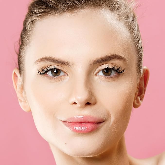Natural Half Lashes Strips for Nude Makeup Spiky Short Doe-Eye Asian Eyelash Falsies 8 Pairs 3/4 Band Wispy Small Accent Lashes Fairy Wispies Cat Eye Clusters Faux Mink Extensions Fake Eyelashes