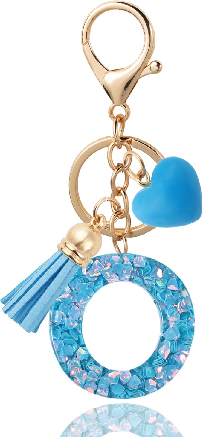 Alphabet Initial Letter Keychain Cute Heart Resin - Letter Keychain for Backpack Charms - Initial Keychains for Women