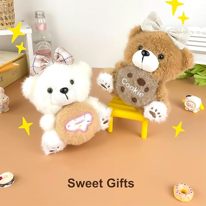 Cute Key Chain Plush Bear Bag Charm Teddy Bear Keychain Gift For Handbag,Purse, Backpack, Car Keys