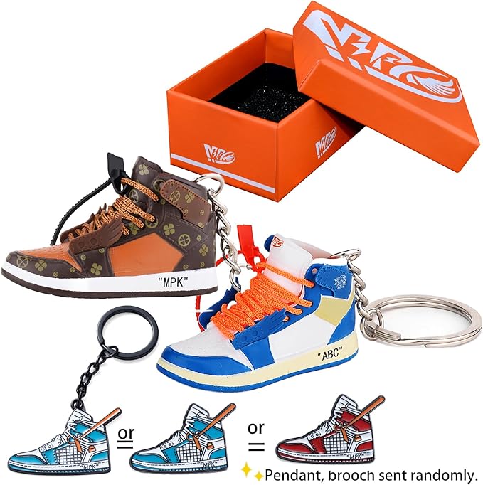 MPK 3D Mini Shoe Keychain,Sneaker Shoe lovers Keychainirthday Birthday Party Mystery Goodie Bag Prizes