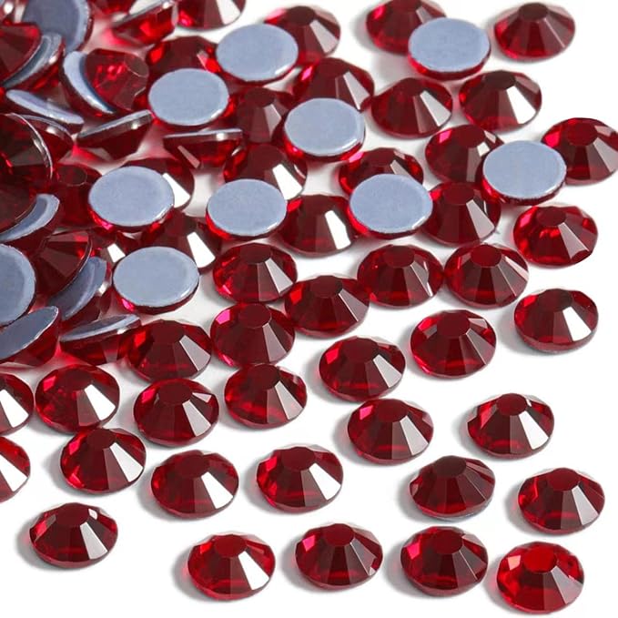 Beadsland Hotfix Rhinestones, 1440pcs Flatback Crystal Rhinestones for Crafts Clothes DIY Decorations, Dark Siam, SS16, 3.8-4.0mm