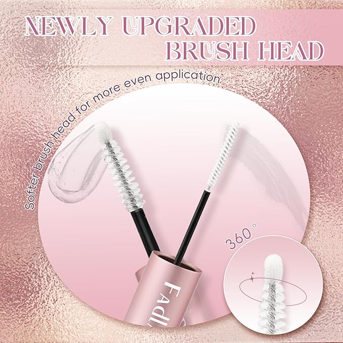 FADLASH Lash Bond and Seal 12ml Waterproof Lash Cluster Glue for Eyelash Clusters Super Strong Hold 48-72 Hours Eyelash Glue Clear