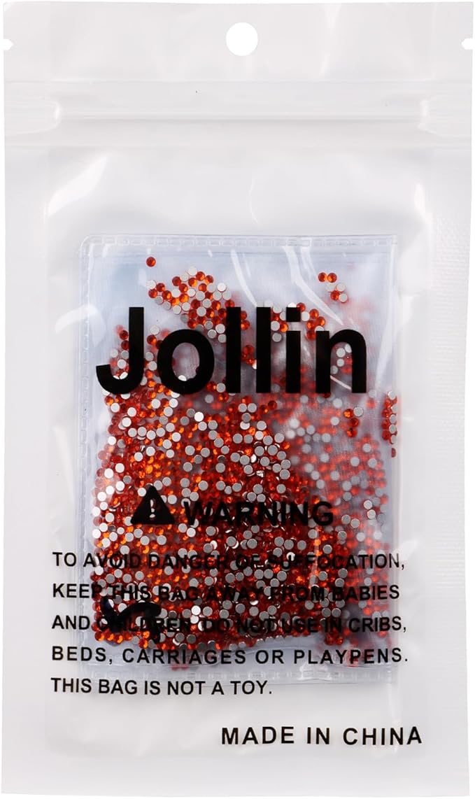 Jollin Glue Fix Crystal Flatback Rhinestones Glass Diamantes Gems for Crafting Nail Art Crafts Decorations Clothes Shoes 1.8mm (ss5 2880pcs, Lt Siam)