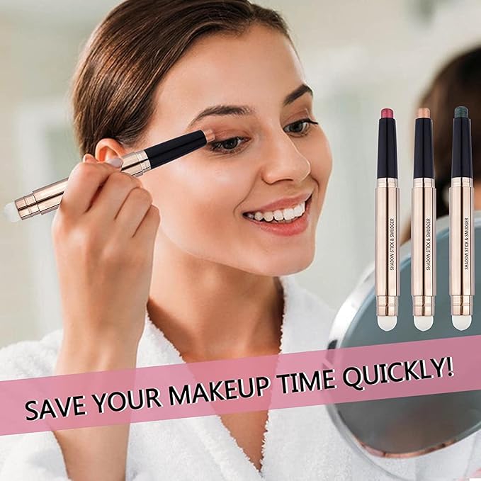 Brown Eyeshadow Stick Eyeliner Matte Cream Smooth Eyeshadow Pencil Hypoallergenic Waterproof Long Lasting Eye shadow Dark Single Neutral Multi-Dimensional eyes Look (17# Matte brown)